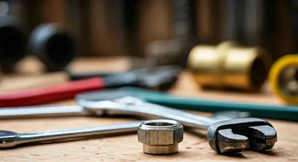 plumbing tools on a table